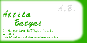 attila batyai business card